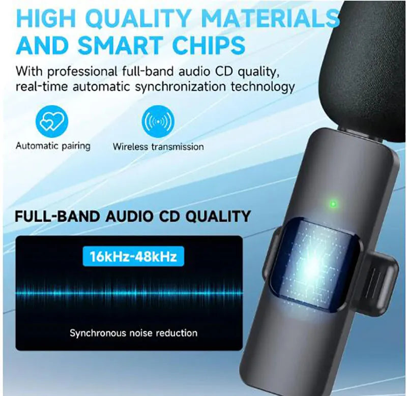ClipCast Dual Wireless Lavalier Mic Kit (USB-C, 2 Mics)